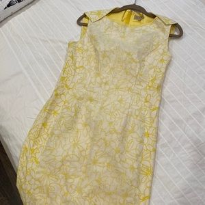 Anthropologie yellow dress with appliqué!